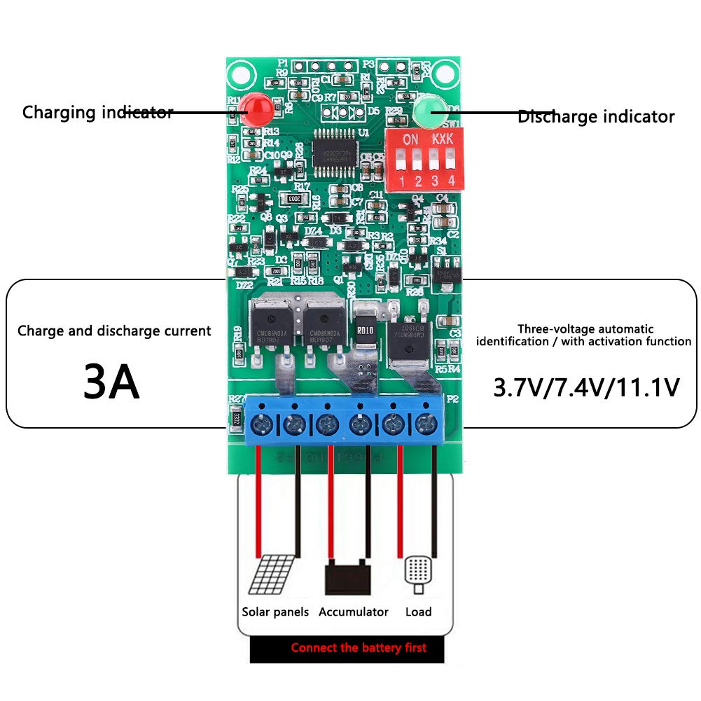 Panel Lampy Solarnej Moduł Kontrolera Płytki Obwodu 3A 3,7 V 7,4 V 11,1 V Bateria Litowa Sterownik Oświetlenia Solarnego z Włókna Szklanego, Kontroler do Systemu Fotowoltaicznego