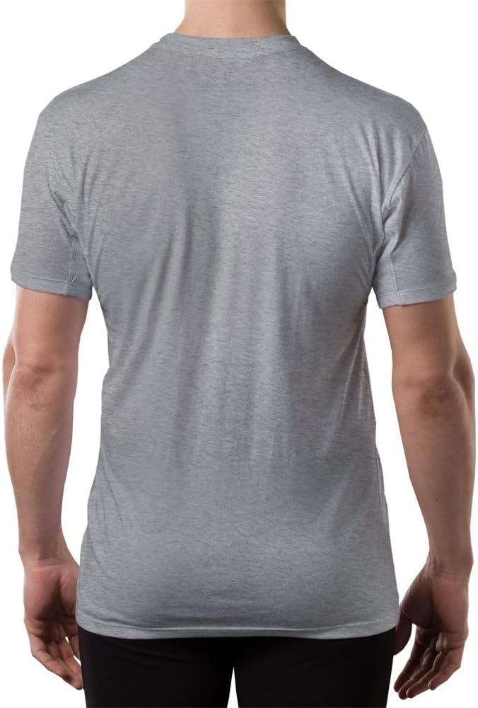 Men's Sweatproof Undershirt - Cotton Crew Neck - Original Fit - with Sweat Pads - Image 3