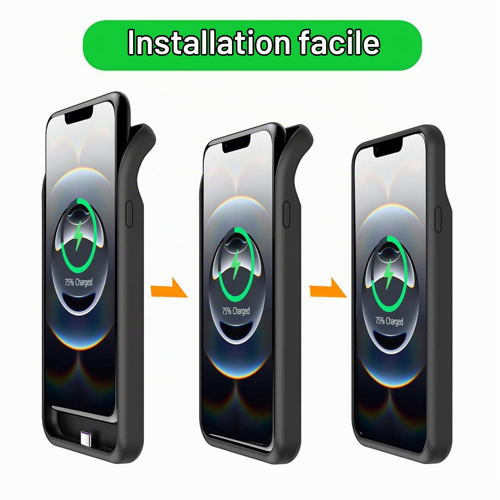 Coque Batterie pour iPhone 16e/17e,10000mAh Magnétique Compatible Chargement sans Fil Coque de Protection pour Chargeur de Batterie de Secours étendue,