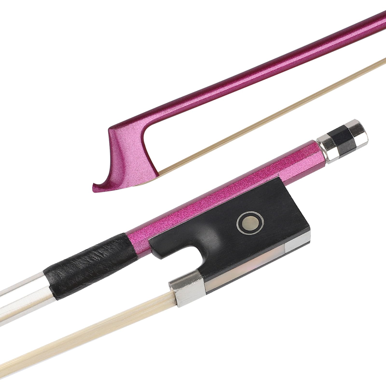 LIEKE Carbon Fiber Violin Bow 1/8 size LightWeight Bow for Kids Students (1/8 size, Purple)