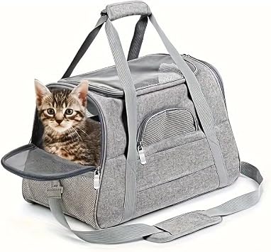 Cat Carrier Bag, Airline Approved Soft Carrier for Cats & Small Dogs
