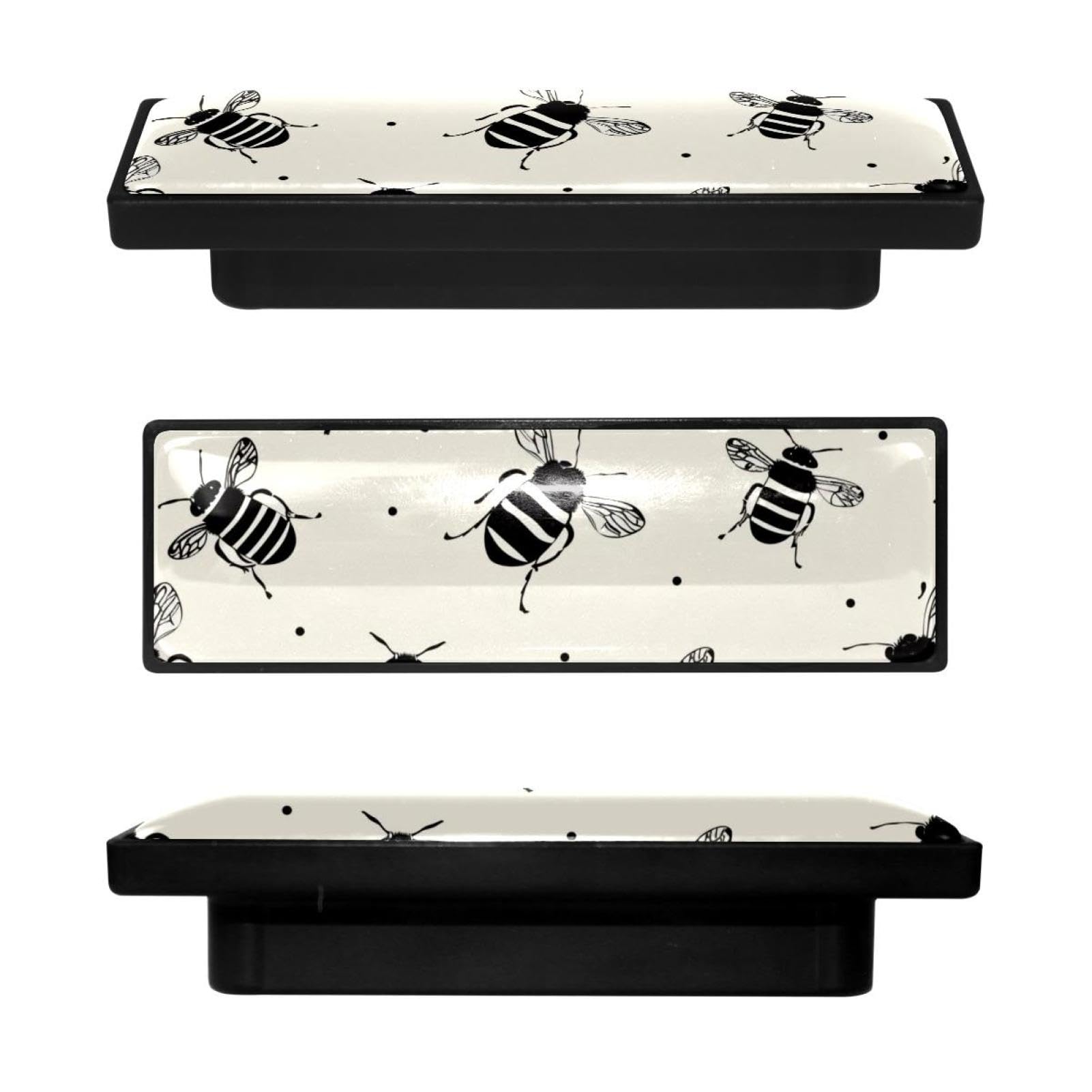 Bouton de placard de cuisine abeille rectangulaire lot de poignées pour commode chic