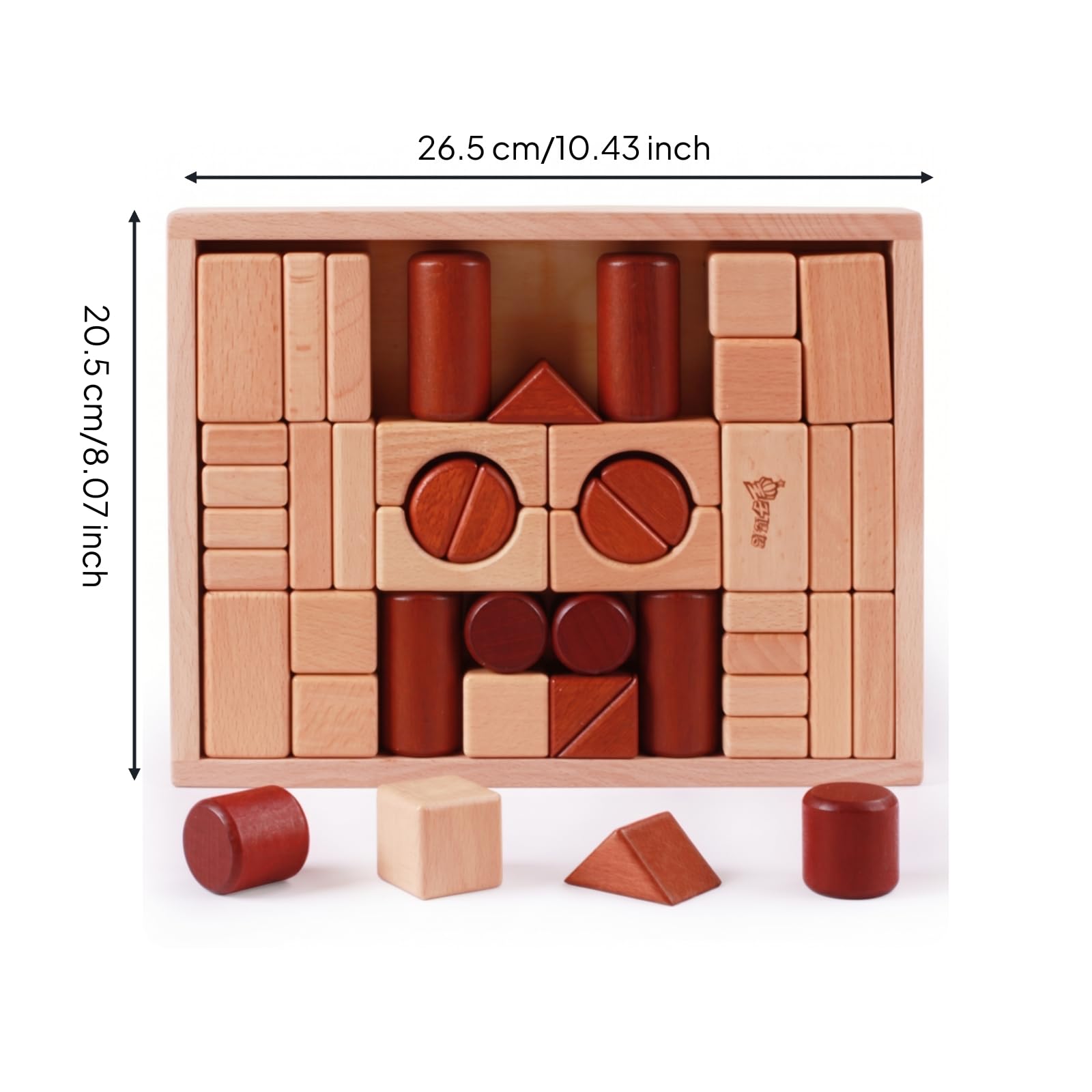 Qianly Vassoio Legno Blocchi Geometrici Blocchi Geometrici Legno Creatività Pensiero Logico Incastro Forme Geometriche per Bambini