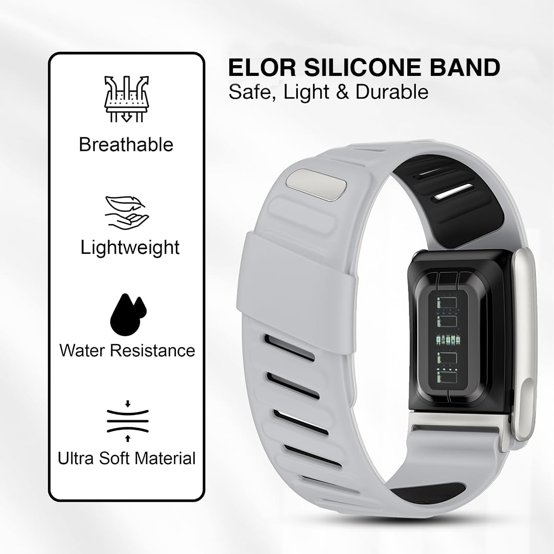 ELOR Sport Replacement Strap Compatible with WHOOP 5.0 Life | WHOOP 5.0 MG (Light Grey)