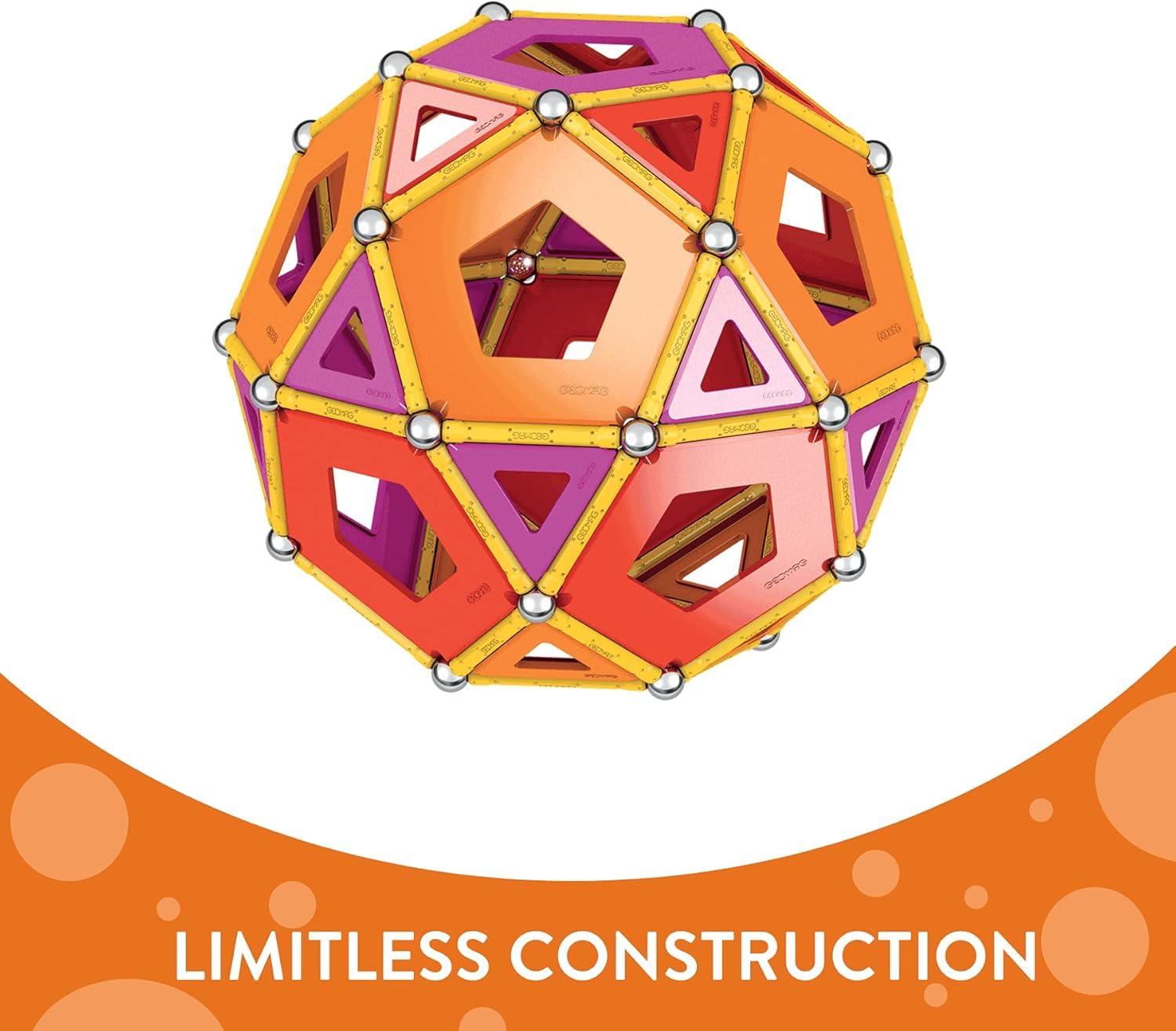 Geomag - Klasyczne panele Konstrukcja magnetyczna dla dzieci Green Line 100% plastik z recyklingu, 200 sztuk, 474