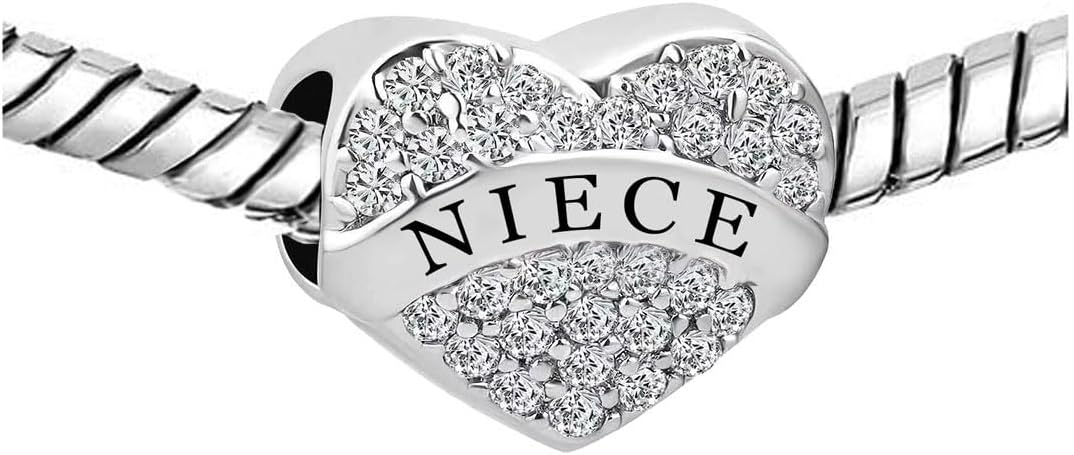 Heart I Love You Mom/Sister Charms for Bracelets Compatible with Pandora Bracelets for Women - Image 2