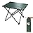 VILLEY Portable Camping Side Table, Ultralight Aluminum Folding Beach Table with Carry Bag for Outdoor Cooking, Picnic, Camp, Boat, Travel - Green