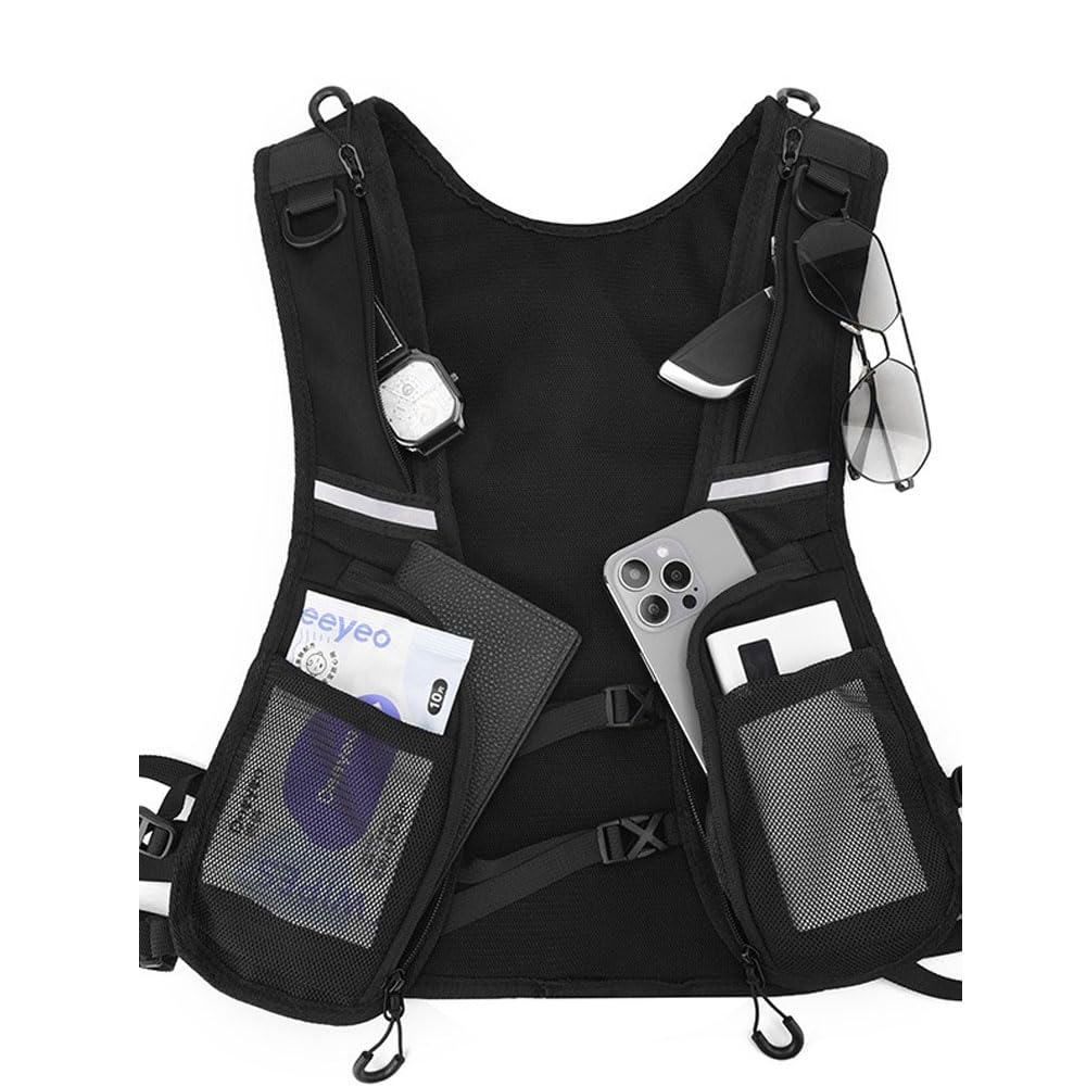 Oaygat Running Vest Running Hydration Vest Reflective Running Backpack Running Phone Holder Vest Hydration Vest Running Phone Vest with Pockets Running Vest Phone Holder Running Bag for Men and Women - Image 4