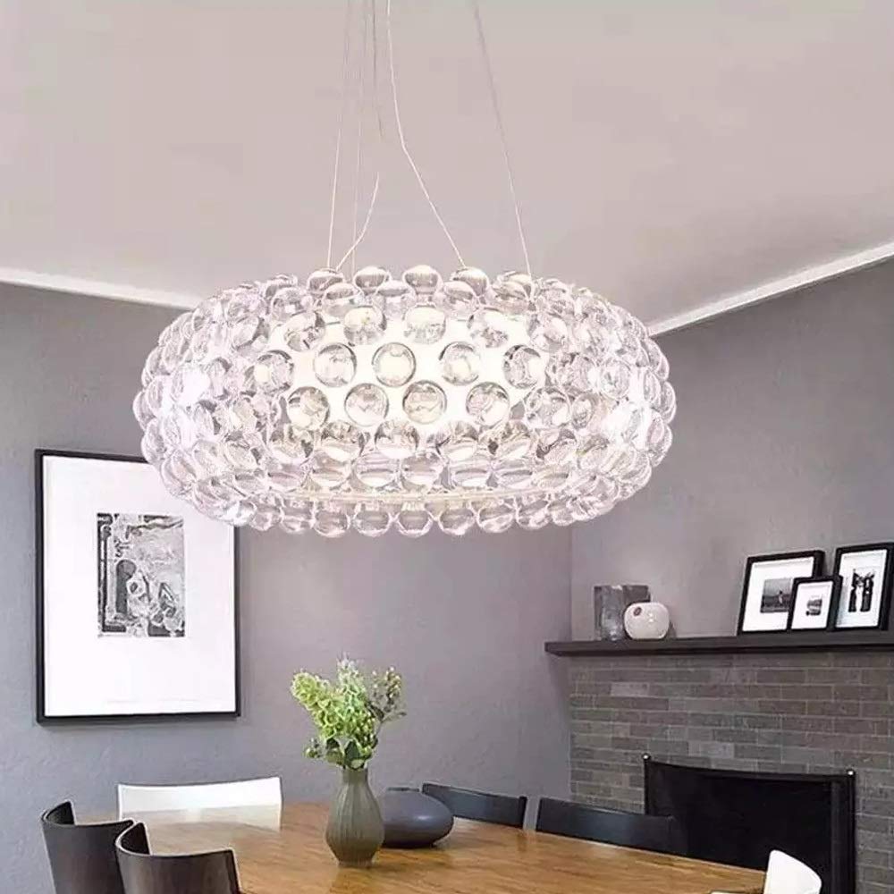 Lustre de luxe en verre créatif avec finitions haut de gamme pour salle à manger