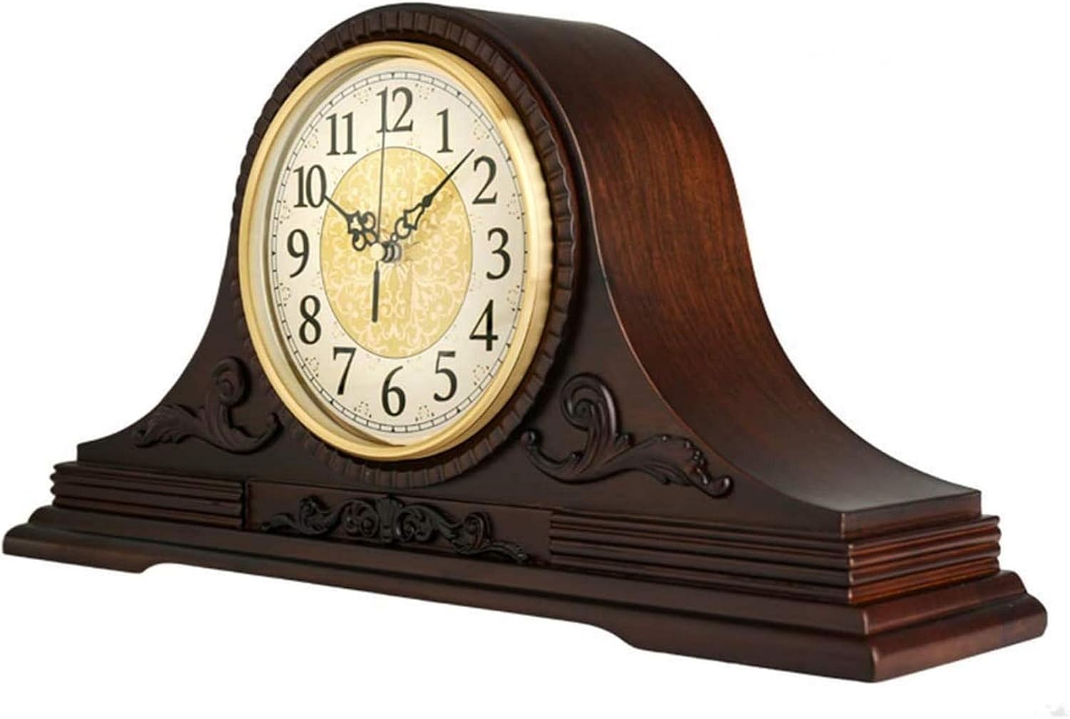 Mantel Clocks, Mantle Clock Wooden Bell Decorative Fireplace Clock is A Clock Solid Wood Shelf That Runs On Batteries