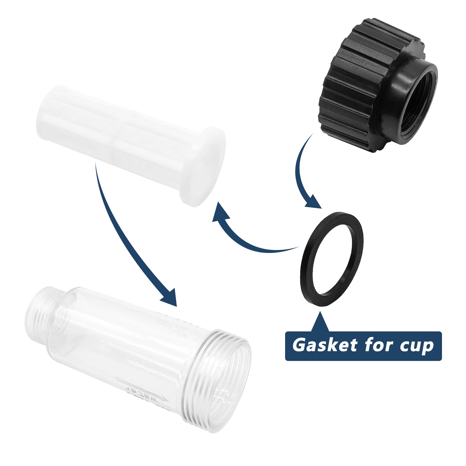 Kärcher Wasserfilter für alle Kärcher Hochdruckreiniger mit 1,9 cm Wasseranschluss, 4.730-059.0 mit Filtereinsatz, 2 Stück