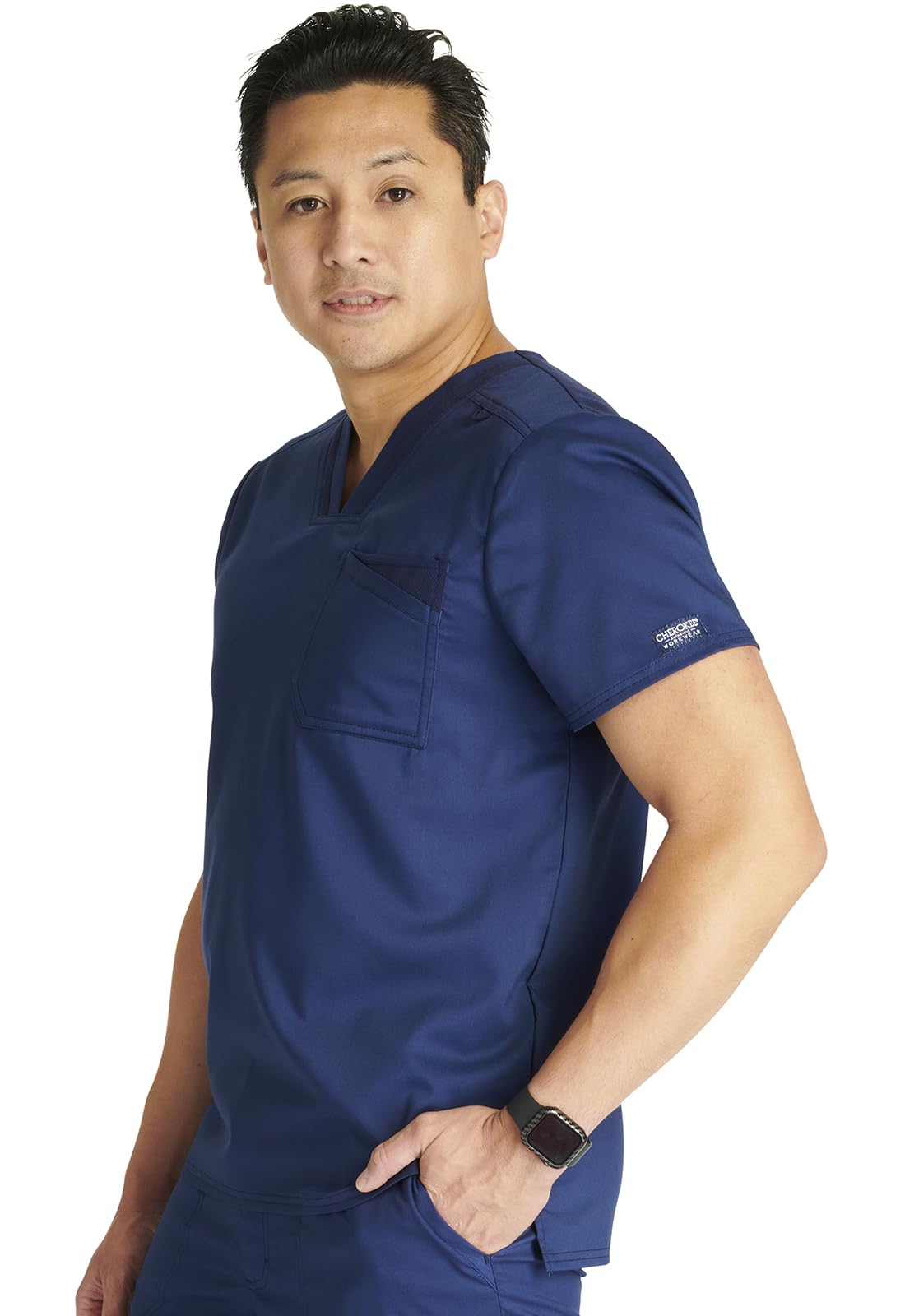 Cherokee Men Scrubs Top Workwear Revolution V-Neck WW751