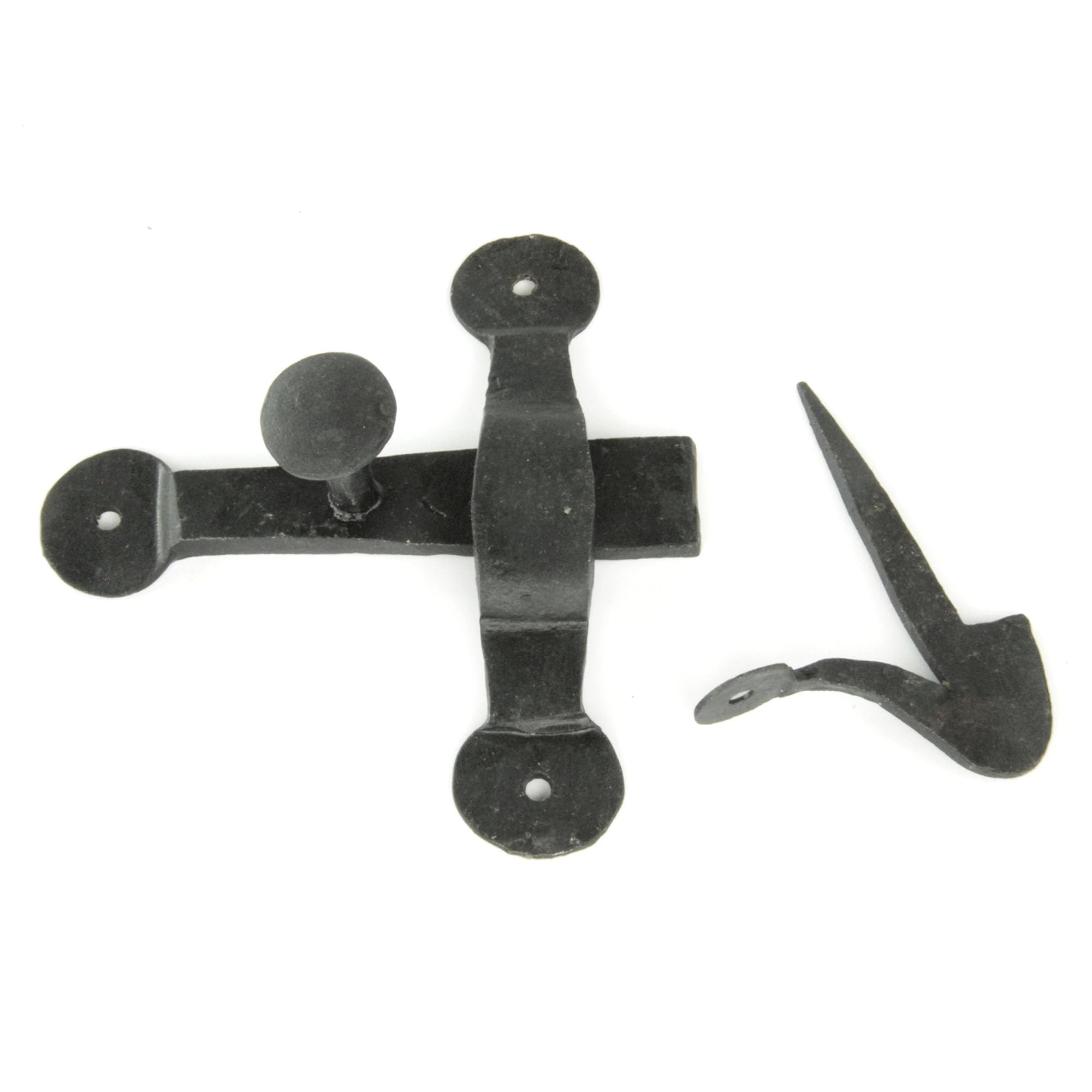 Beeswax Hand Forged Iron Hardware Door Handles Pulls Hinges Latches (Penny Latch 4")