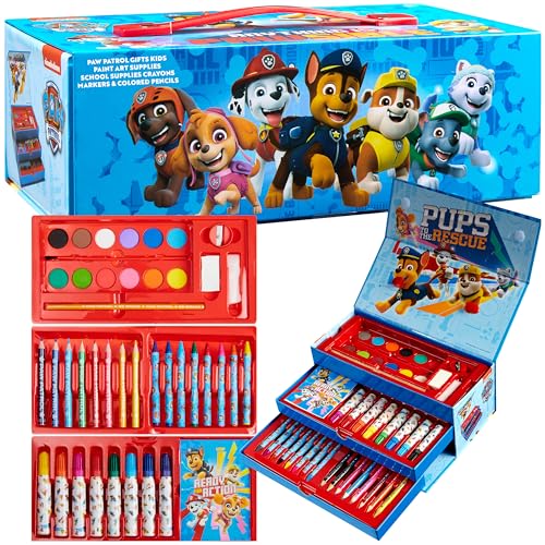 Paw Patrol Pasta de pintura para crianças, kit de desenho com marcadores e cera de cores (multicolor)