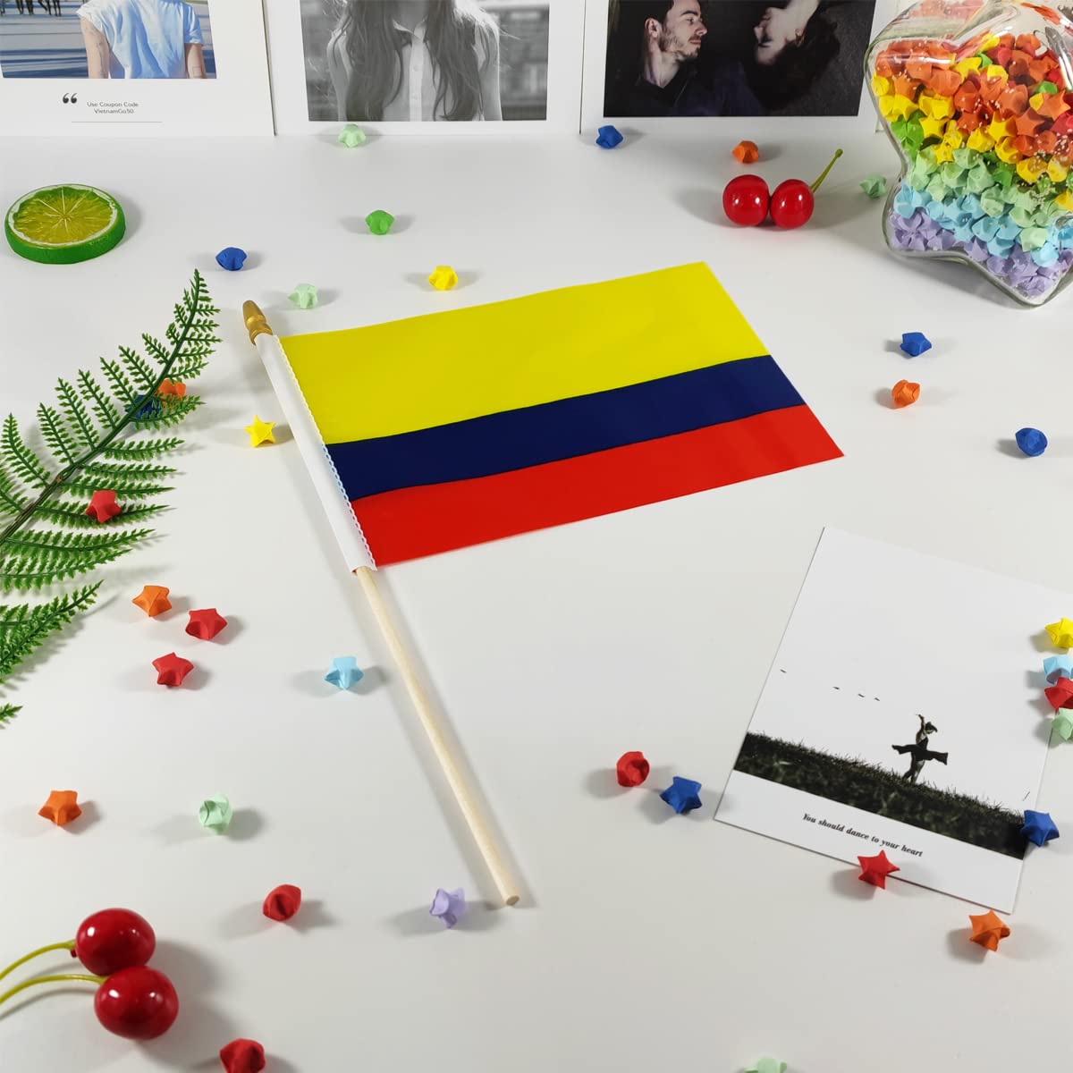 Zxvzyt 12 Pack Country Desk Flags (colombia For Sale Aazon.co: Ckexin ...