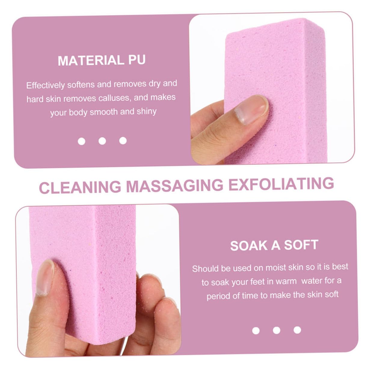 Healeved 45pezzi Pietre Per Pedicure Pu Colorate Rimozione Della Morta Strumenti Per La Dei Piedi Massaggio e Scrub Per Talloni Screpolati e Secca