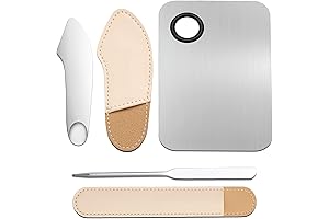 Premium 3-Piece Makeup Spatula and Mixing Palette Set