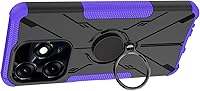Vista 6 de Funda para Tecno Spark 10C, funda giratoria de 360, doble capa, a prueba de golpes, para Tecno Spark Go 2023, color morado