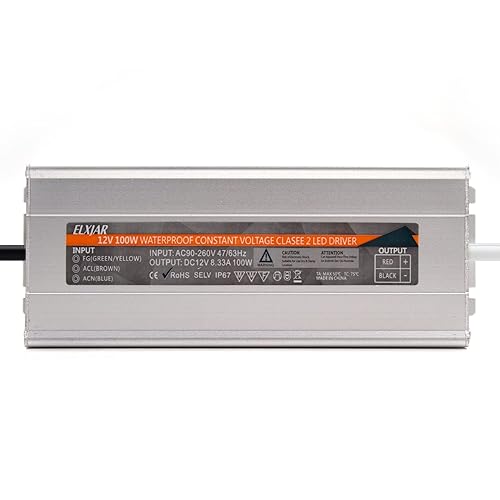 Miniatura 2 de Transformador de fuente de alimentación LED IP67 impermeable de 100 W 12 V, salida de bajo voltaje de 90-260 V CA a 12 V CC, con enchufe de 3