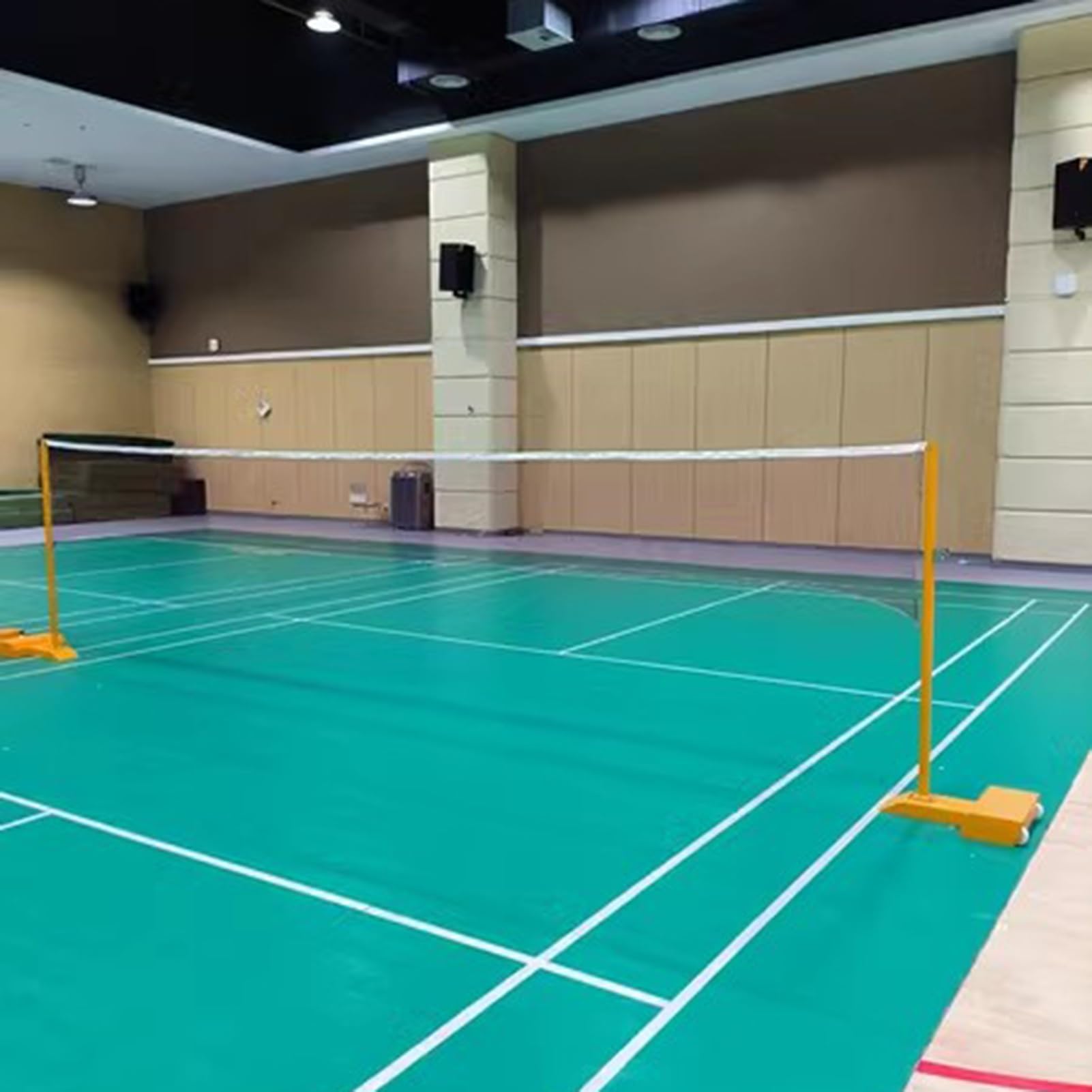 Rete da badminton autoportante e supporto, portatile, per interni ed esterni, con base riempibile, rete da tennis da 1,6 m per uso in spiaggia