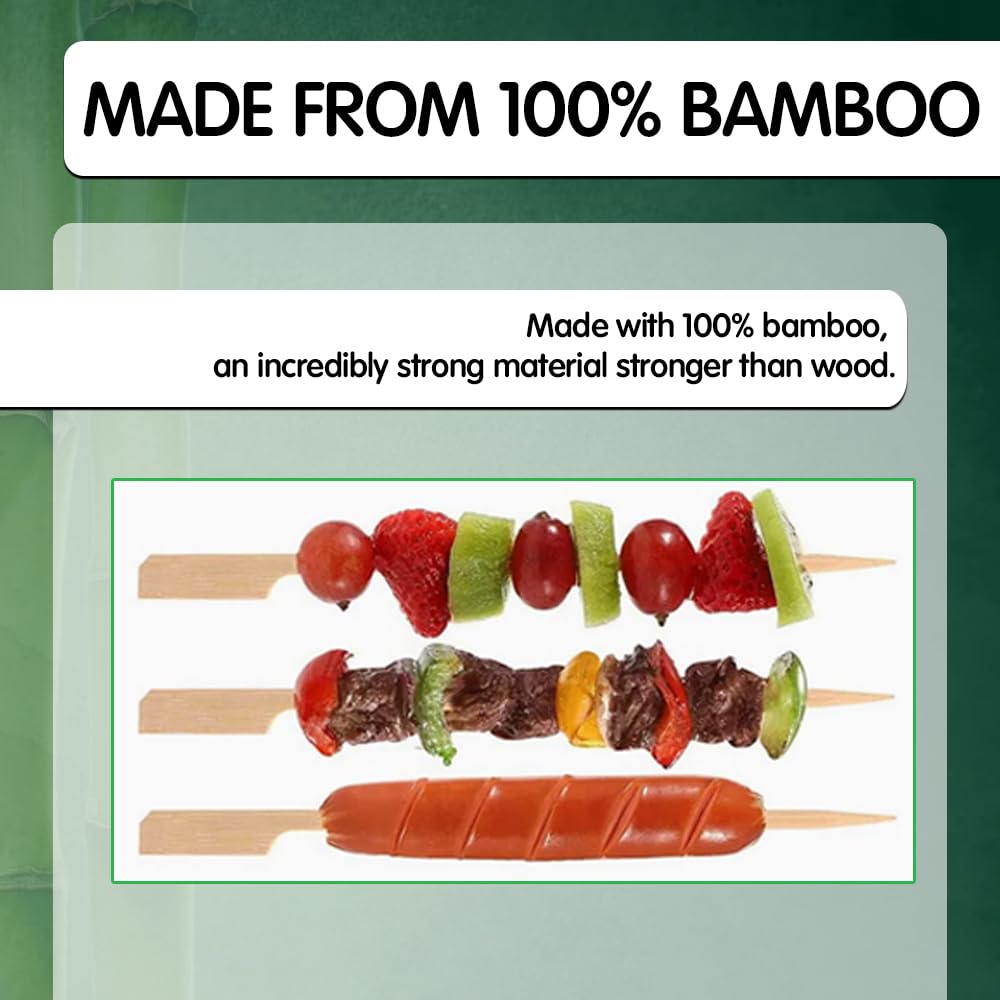 300 Espetinhos De Bambu - Palitos Para Churrasco, Marshmallows E Frutas | Ideal Para Festas E Reuniões