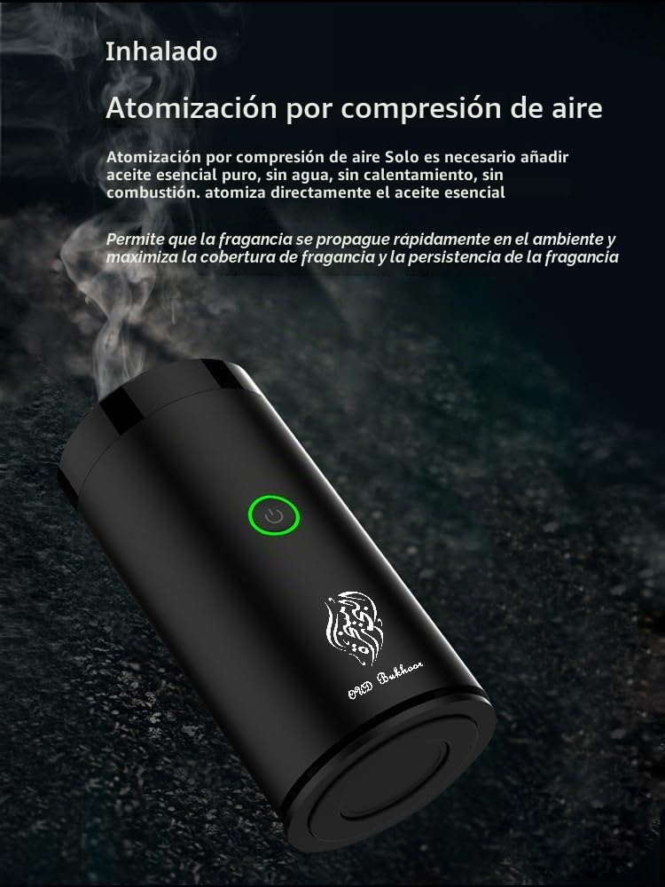 Quemador de incienso eléctrico, quemador de incienso eléctrico para coche, quemador de incienso electrónico portátil con función de carga USB, quemador de incienso Bakhoor para el hogar