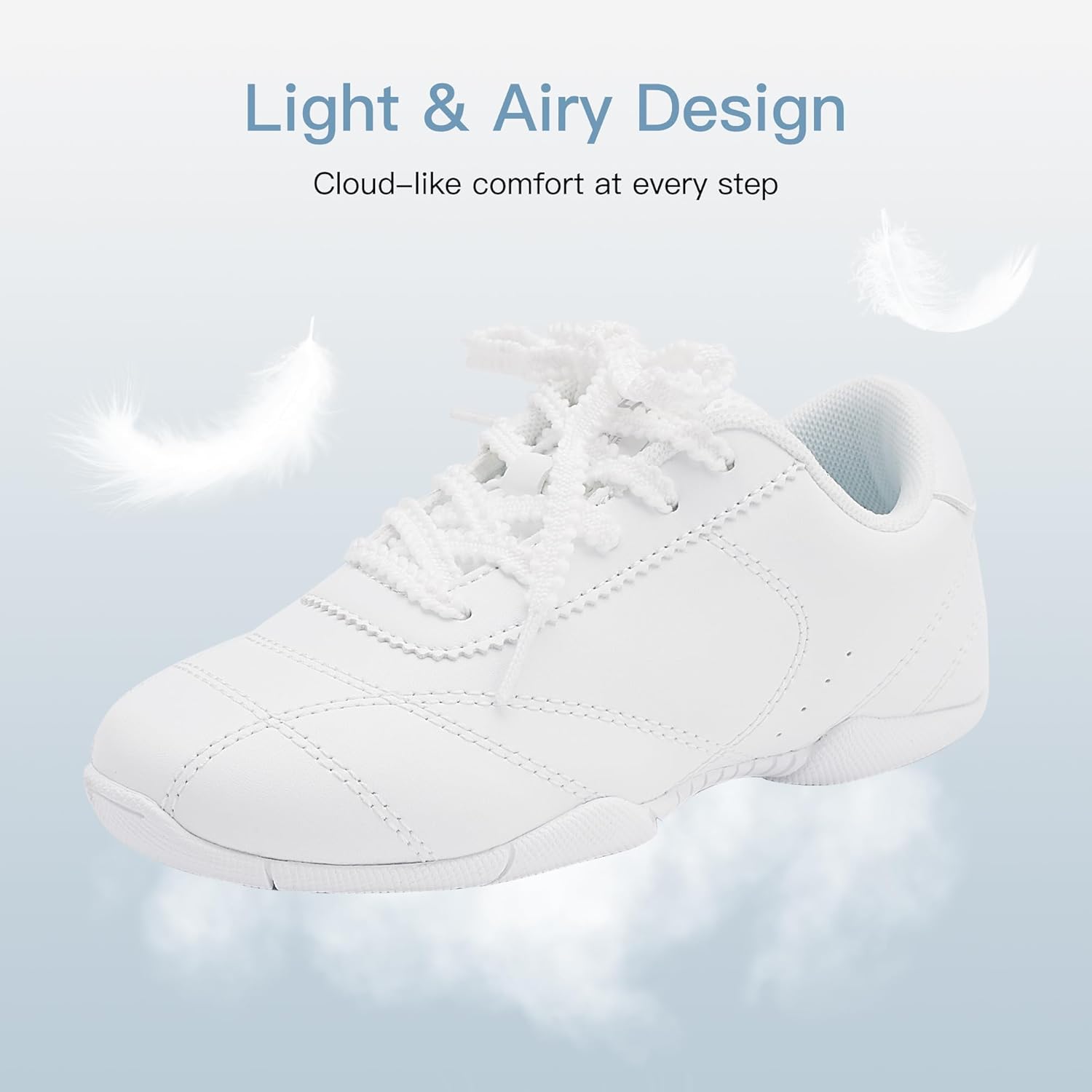 Stelle Cheer Shoes Girls White Cheerleading Dance Shoes Youth Athletic Training Tennis Sneakers for Competition Sport - Image 4