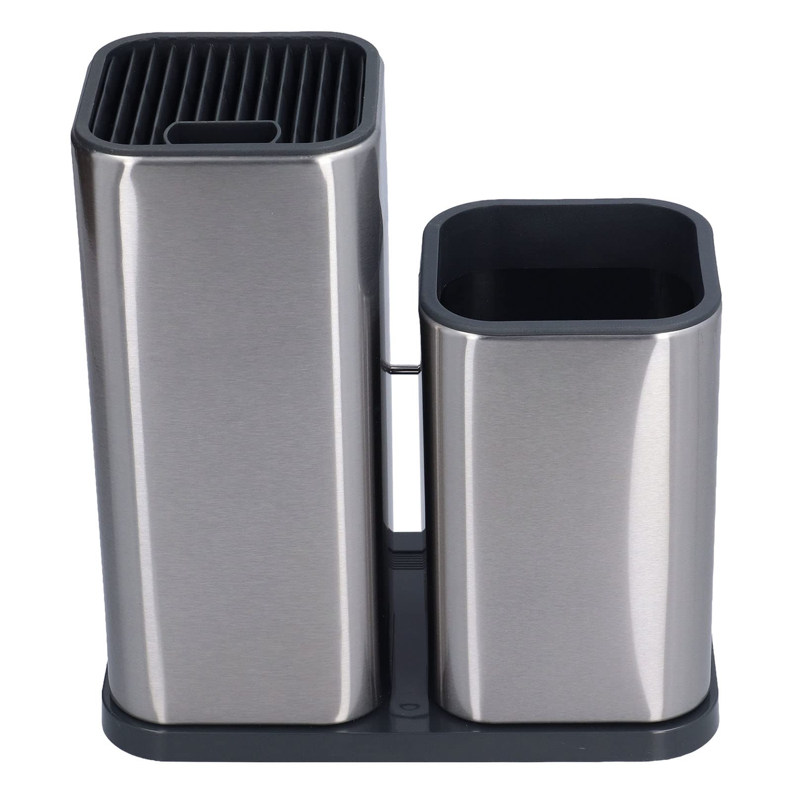 Stainless Steel Knife Holder Universal Kitchen Knife Organizer High Quality Durable Blade Storage Tool for Kitchen Counter Silver Color 936g