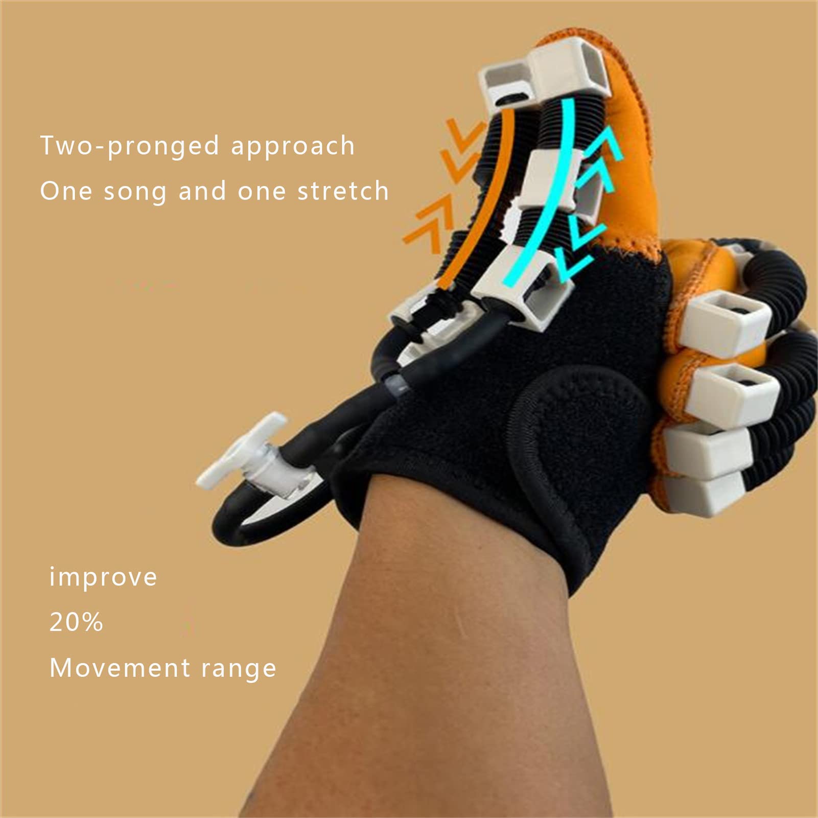 OTQEFTN Smart Electric Finger Hand Training Device, Rehabilitation Robot Gloves, for Training Finger Flexion Correction, Finger Extension Exercise for Stroke Hemiplegia Patients