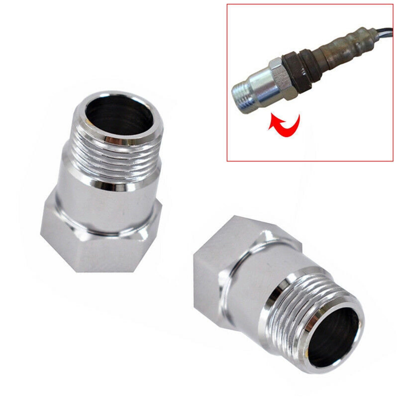 Sonda lambda 10 szt. Części samochodowe 32mm Adapter dystansowy czujnika tlenu O2 przedłużacz M18x15 czujnik rozszerzony adapter wtyczki izolacyjnej