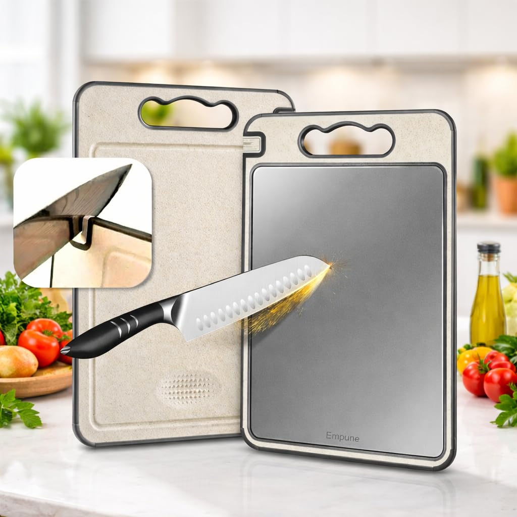 Stainless Steel Chopping Board - Large & Durable -12 Stainless Steel Chopping Board - Large & Durable -12
