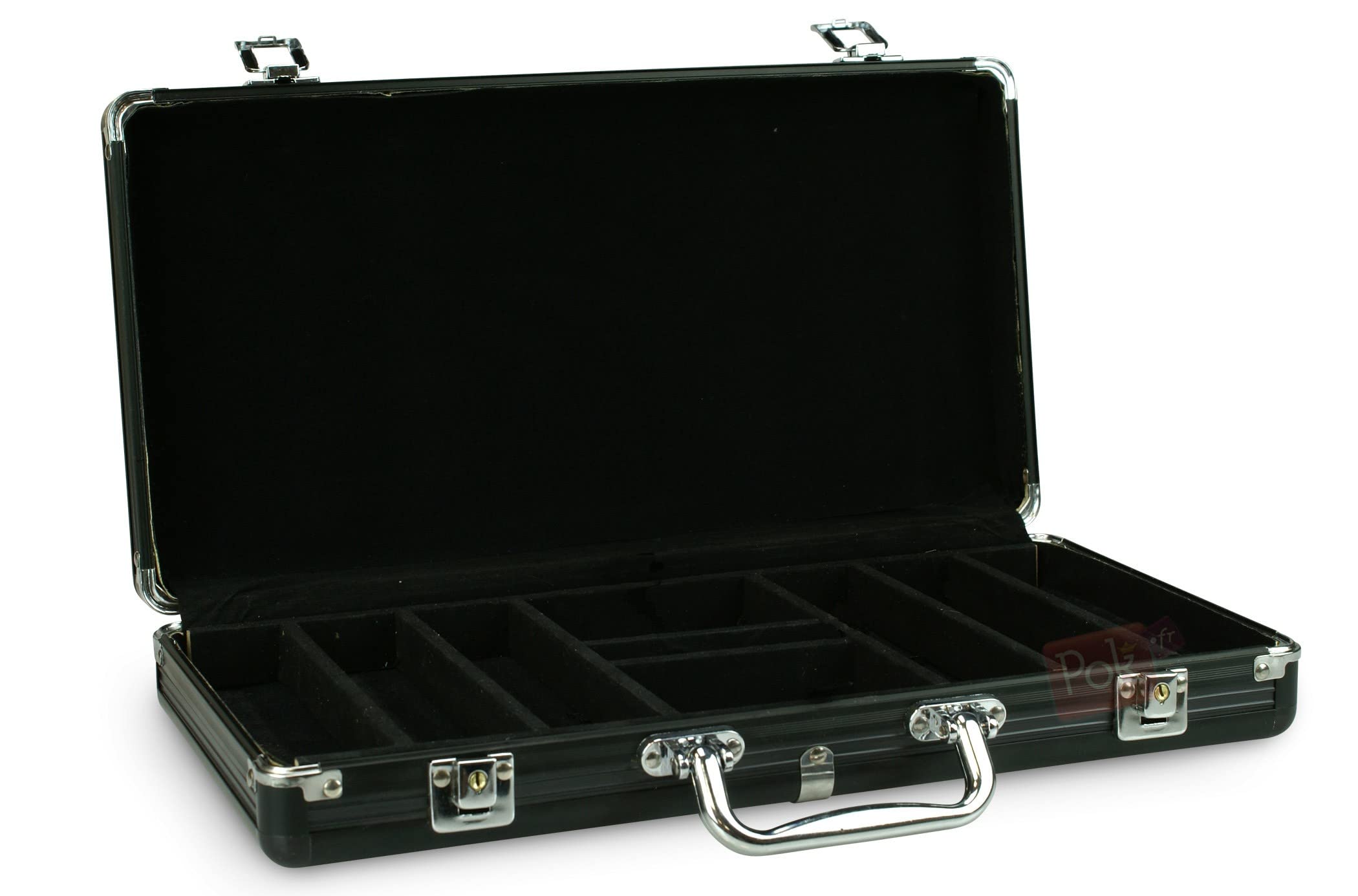 Mallette Aluminium 300 jetons intérieur Plastique (Noir)