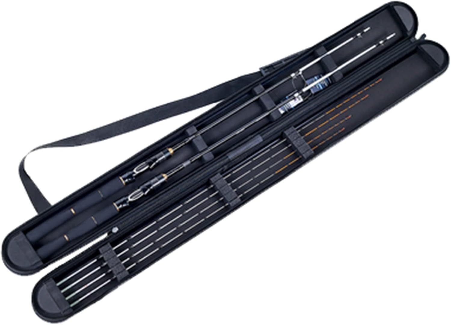 Fishing Rod Telescopic Fishing Pole 2 PCS Fishing Rods and 4 PCS Front Rods Carbon Fiber Spinning Rods Non-Slip Grip Rod with Carrier Bag for Saltwater and Freshwater