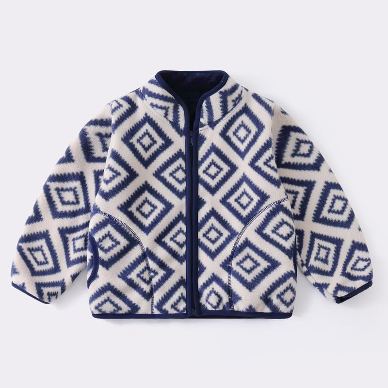 Kids Toddlers Outdoor Polar Fleece Full-Zip Jacket Outwear Coat for 2 to 7 Years4