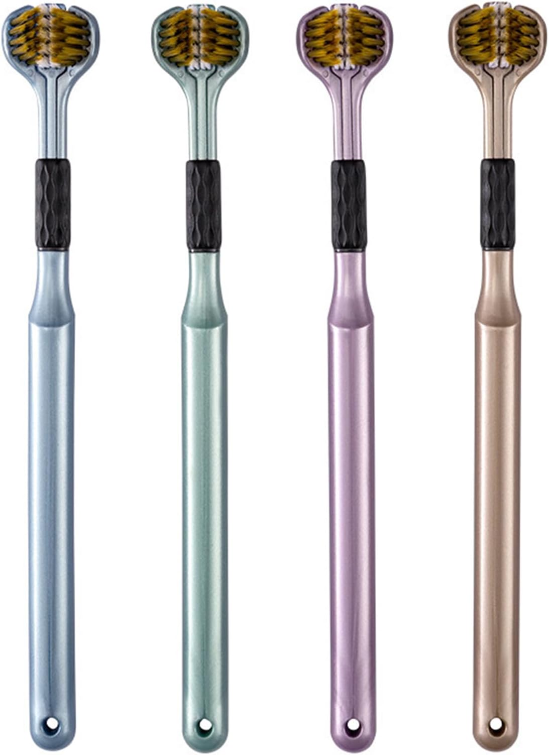 Special Needs Toothbrush - 3 Sided Soft Bristles Set, Manual Teeth Cleaning Tool with Ergonomic Handle, Easy Grip Hygiene Toothbrush, Brushing