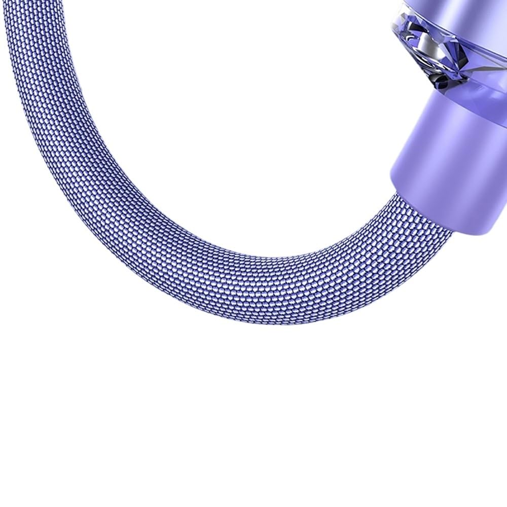 Cable de datos de carga súper rápida de 2/1,5/1/0,25 m (USB C a tipo C) con diseño trenzado (1,5 m, morado)