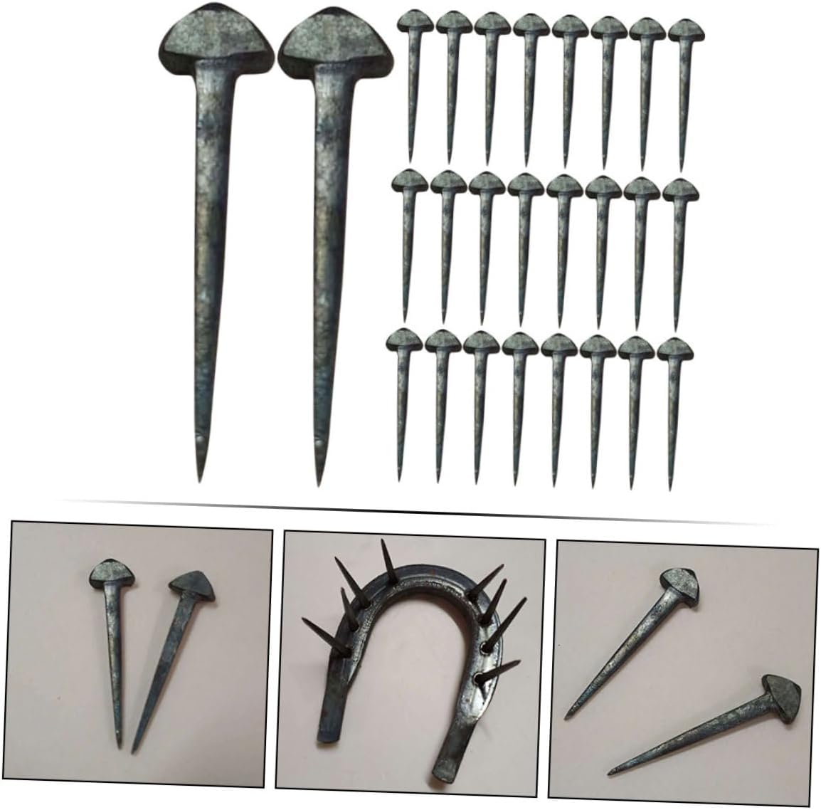 50pcs Professional Horseshoe Nails Horse Equipment for Horseshoe Fixation