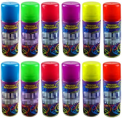 24 x Silly Crazy Strings Can Birthday Wedding Stag Hen Party Colour Streamer Spray