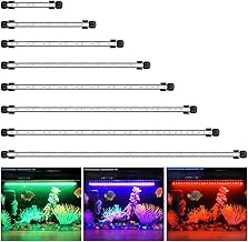 GreenSun LED aquarium, Lampe Aquarium, Lumiere Aquarium de poisson avec télécommande RGB multicolore, IP68 étanche pour la Eclairage Aquarium d'eau douce 18cm