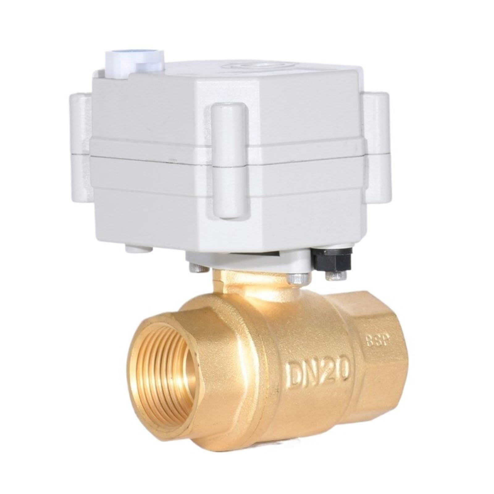 Vanne motorisée 9-24V boisseau sphérique automatique DN32 plomberie NPT