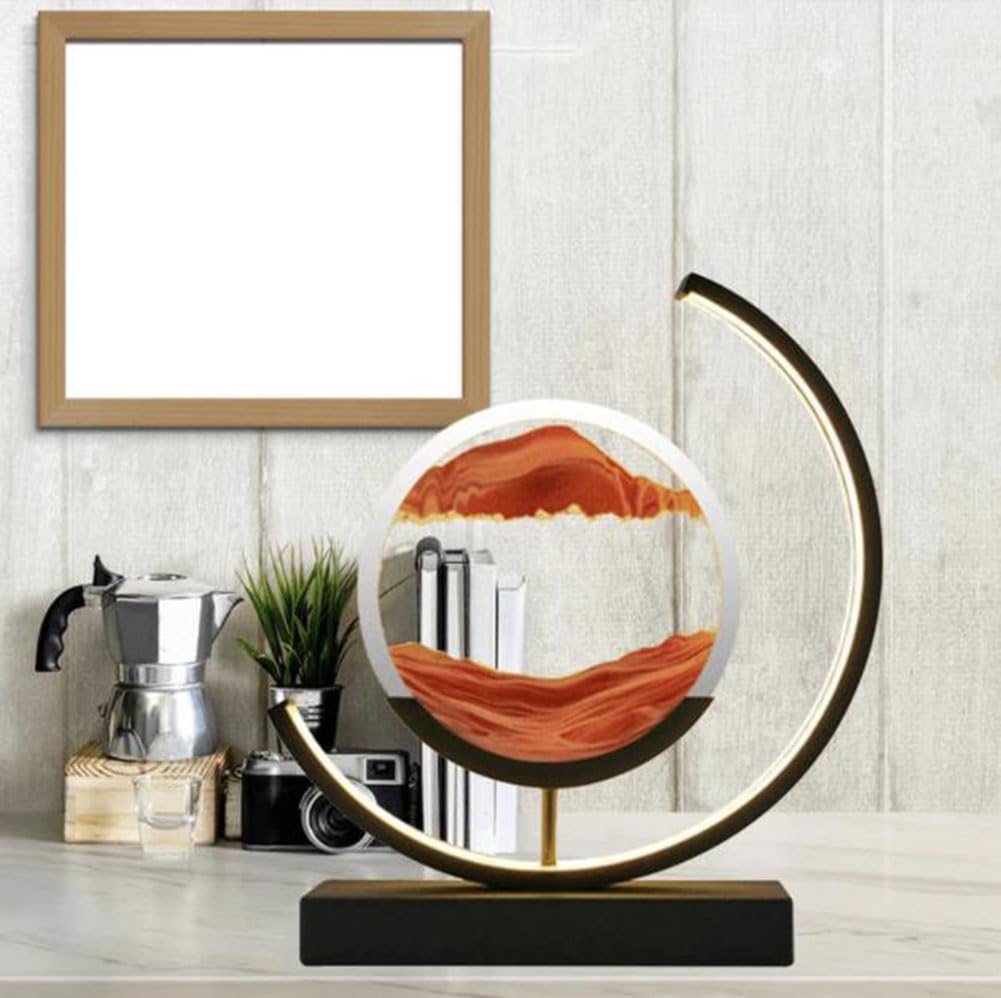 Fließende Sandmalerei, 3d-naturlandschaft, Dynamische Kunst, Sandmalerei, Rundes 3d-tiefseesandgemälde Aus Glas, Künstlerische Sandlandschaft Für Zuhause, Ornament, Desktop-kunst, Bücherregale, Dekora