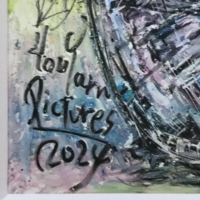 ☆松崎祐哉☆「 花 」肉筆 クレヨン画 インチサイズ 新品！