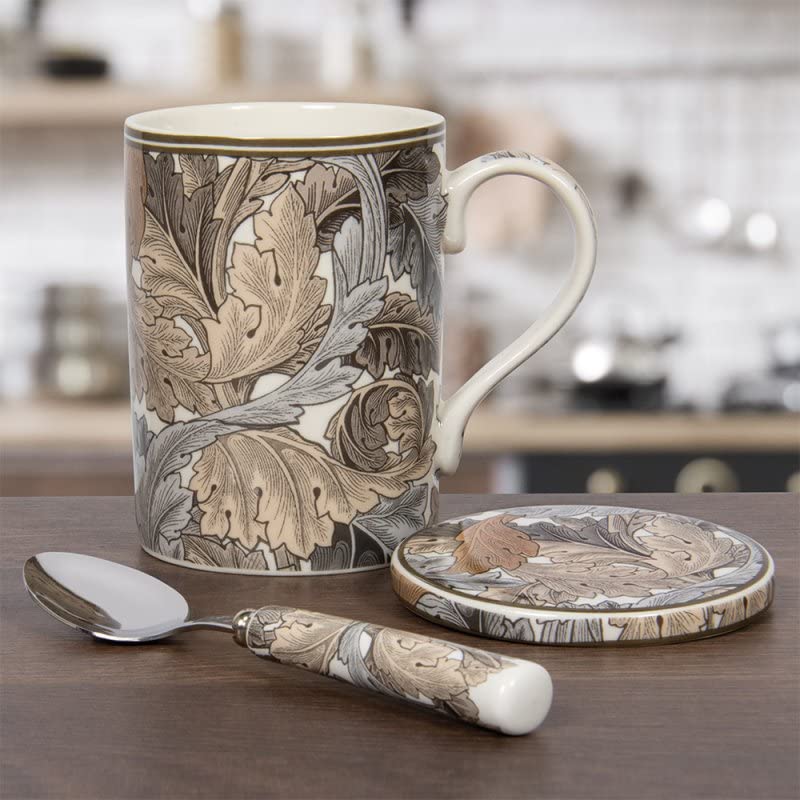 Mug, Coaster, and Spoon Set, Multicolor