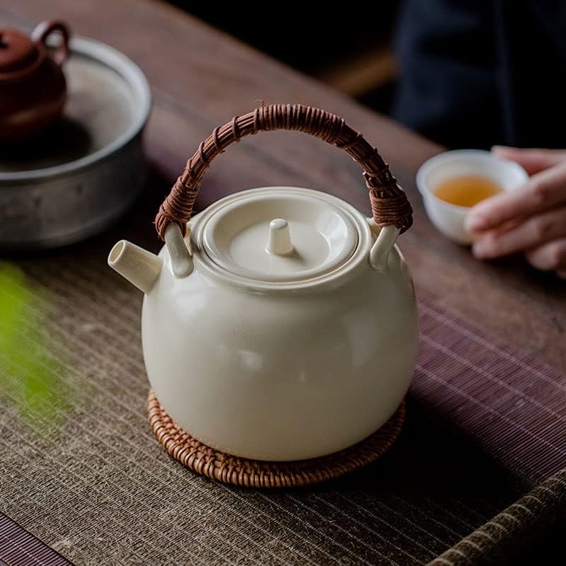 Miniatura 7 de Juego de té, tetera de porcelana con infusor de acero inoxidable, tetera de hojas sueltas y florecientes con infusor en caja de regalo, porcelana