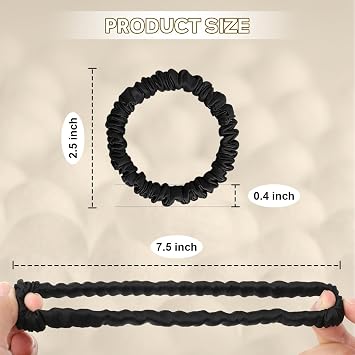 Mulberry Silk Scrunchies for Women (4Pcs) & Jumbo Bonnet for Curly Hair (1Pcs)