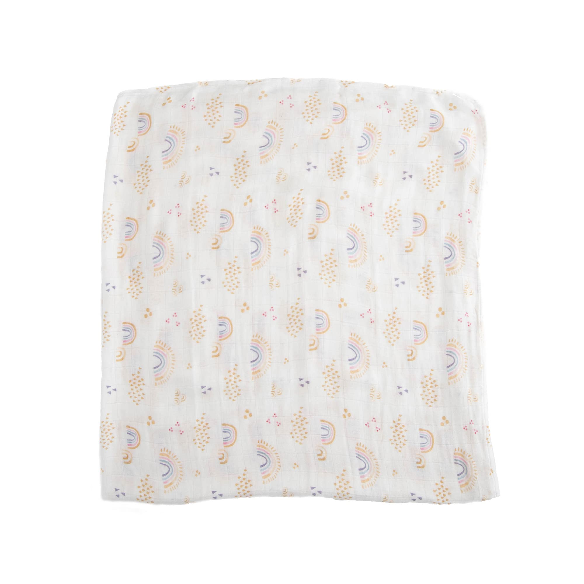 Little Unicorn | Single Deluxe Mussola Swaddle (Rainbows & Raindrops)