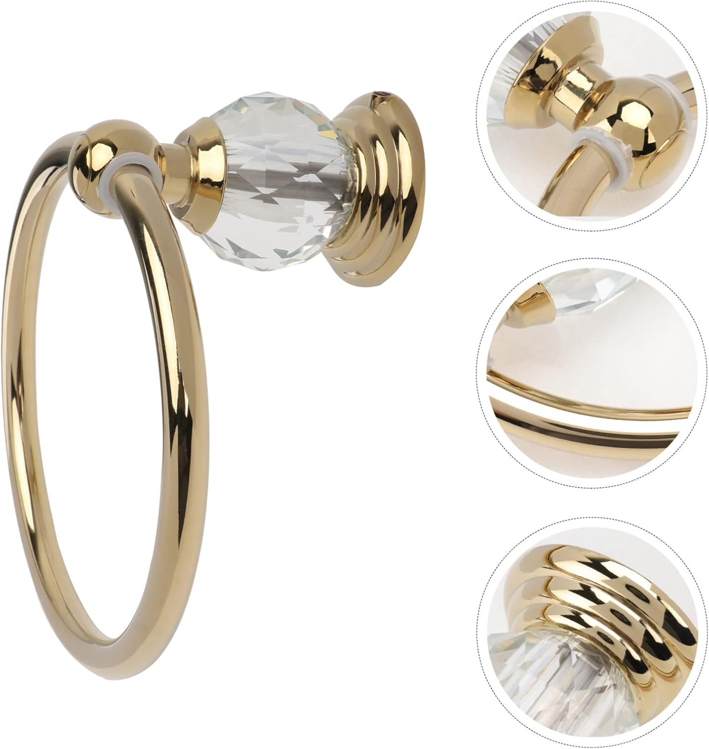 Zerodeko 1pc Golden Towel Wall Mount Elegant Brushed Gold Towel Rack for Bathroom Accessories Design for Quick Drying for Home Use