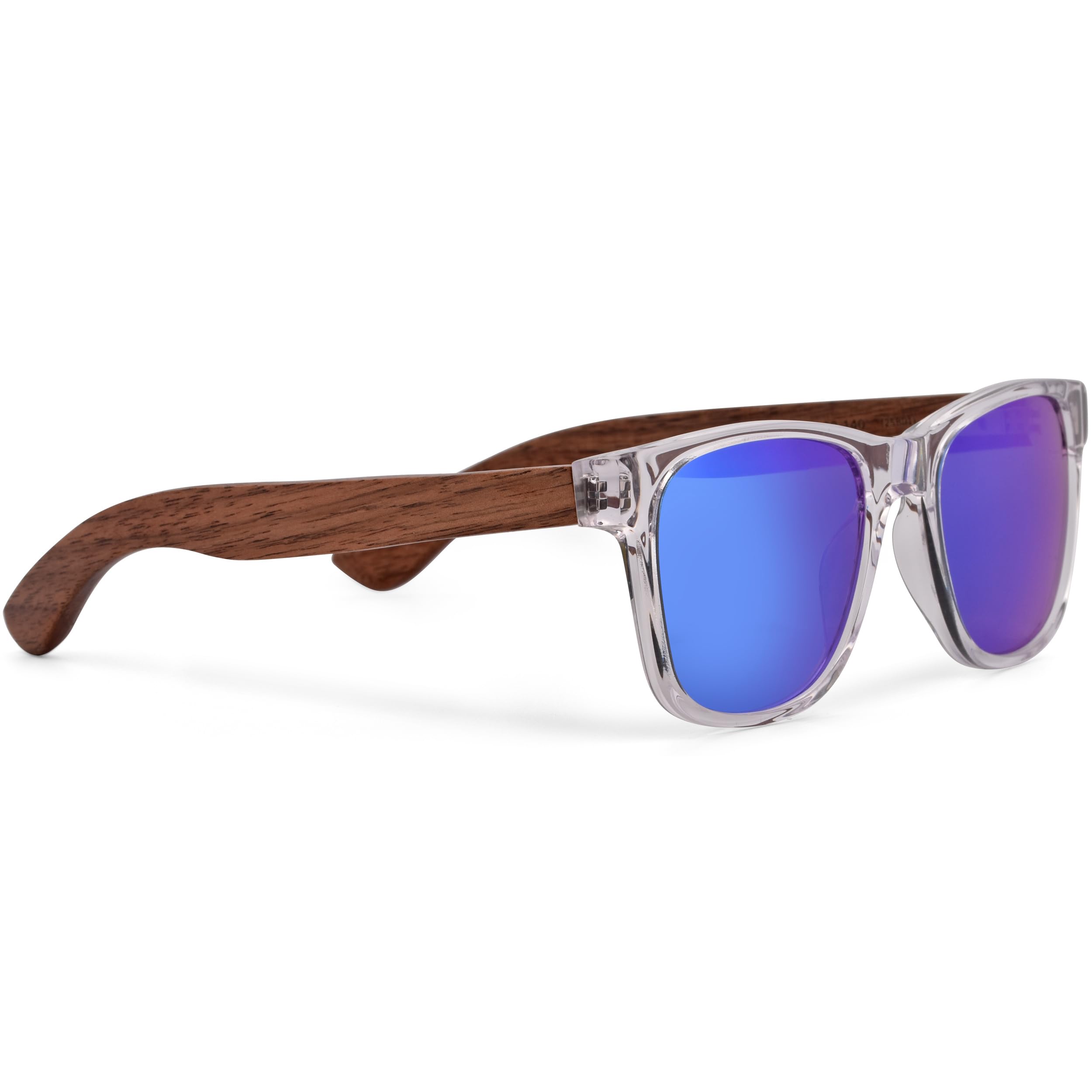 GOWOOD Lunettes de Soleil Hommes et Femmes | Cadre en Acétate avec Branches en Bois de Noyer Ébène Zèbre ou Bambou | Polarisées UV400 Cat3 CE