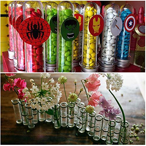 Btsd-Home 29X150Mm(70Ml) Plastic Test Tubes With Screw Caps For Gumball Candy Storage, Bath Salt Vials, Hot Cocoa Containers, Bridal Shower, Baby Shower, Wedding, Kids Birthday Party Favors（30 Pack） #TOP6