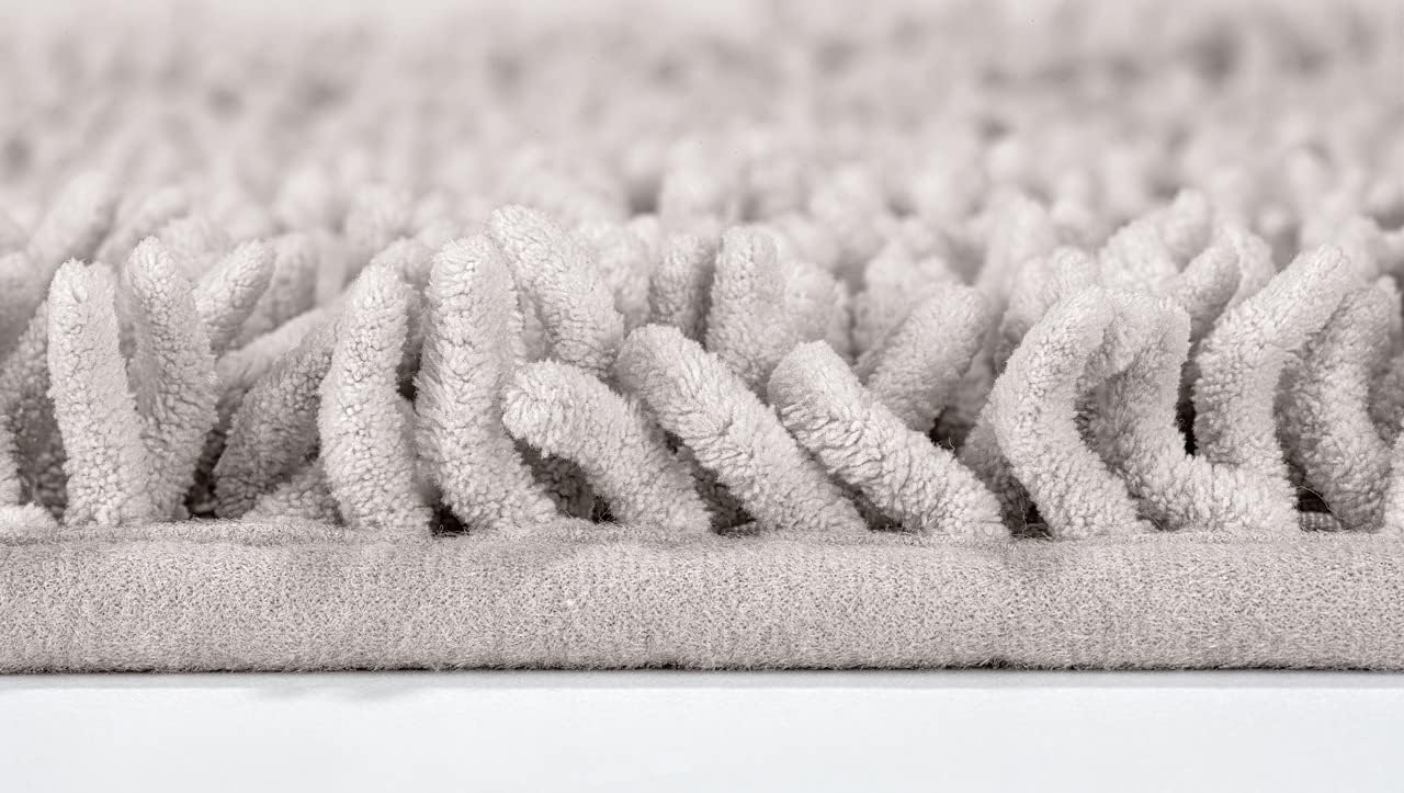 WENKO Esterilla baño Chenille 50x80,gris claro, Polyester Light Grey, 50x8x8 cm